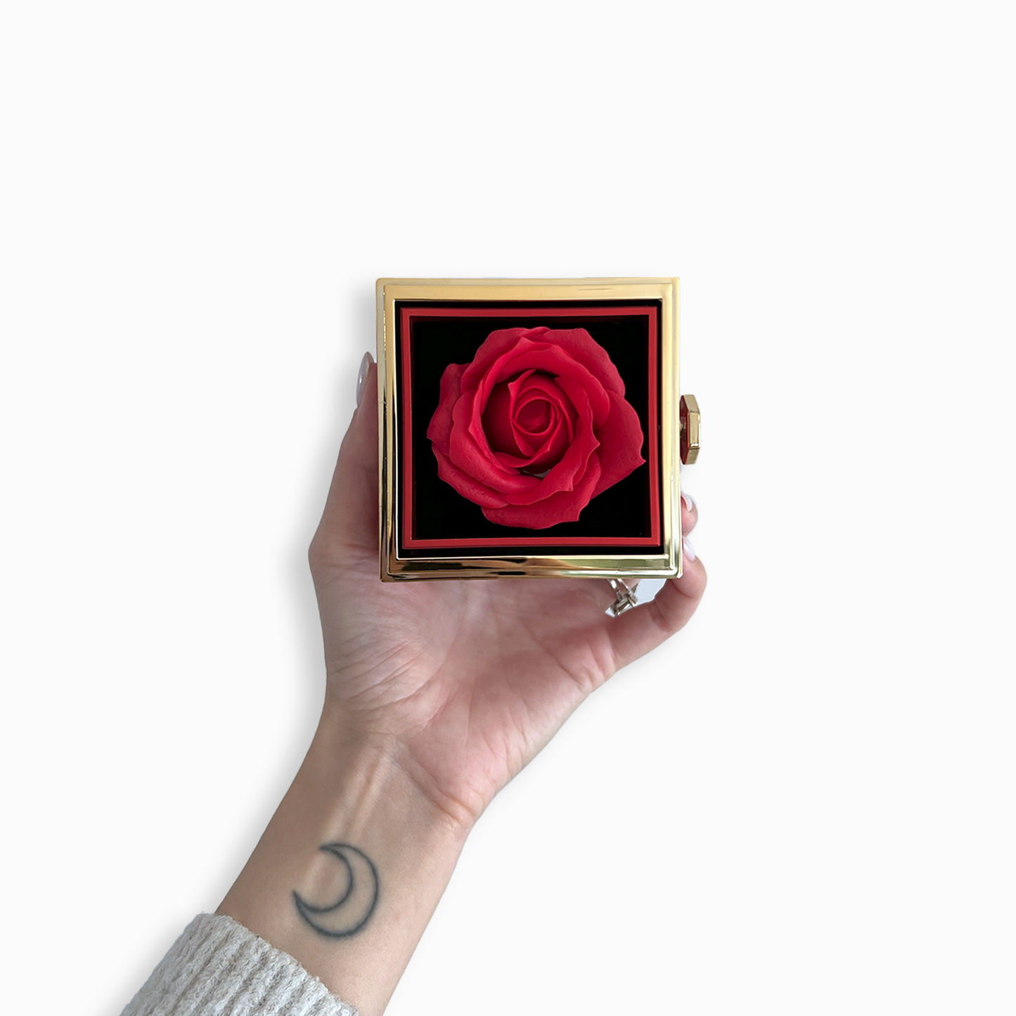 Lucky Clover Necklace with Rotating Box