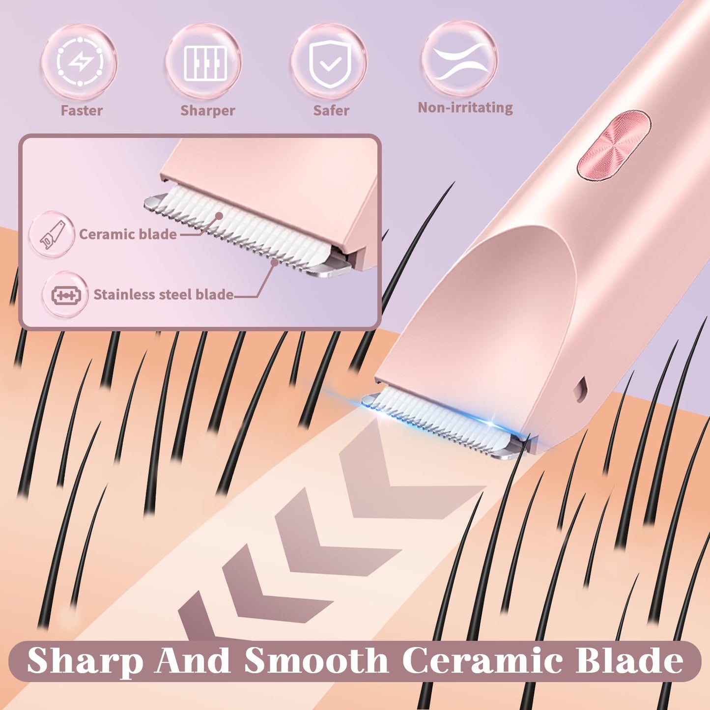 2-in-1 Women’s Shaver – Dual Head Precision Trimmer