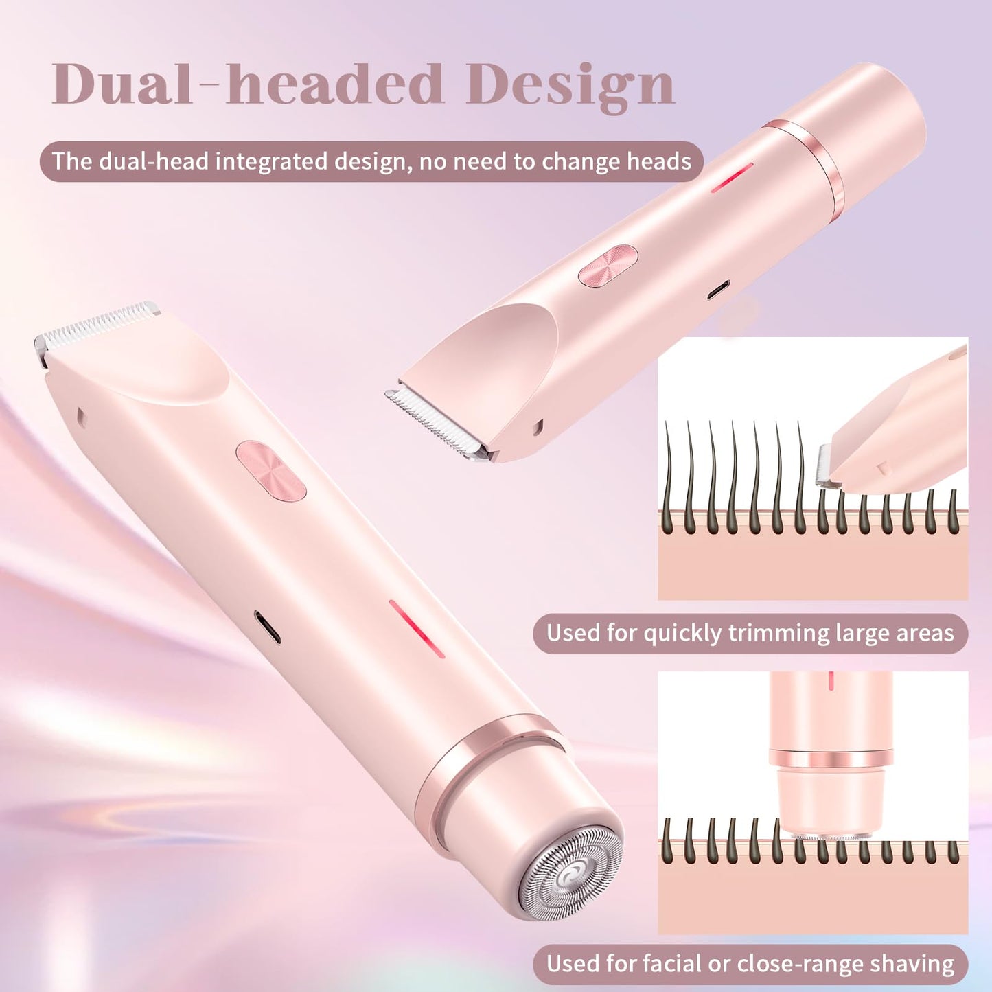 2-in-1 Women’s Shaver – Dual Head Precision Trimmer