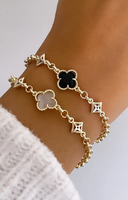 Sweet Crystal Clover Bracelet