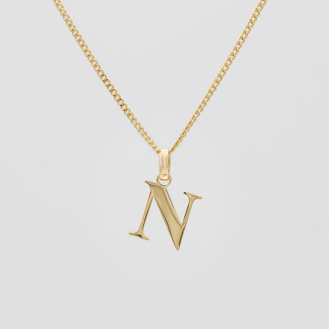 Elegant Initial Letter Necklace