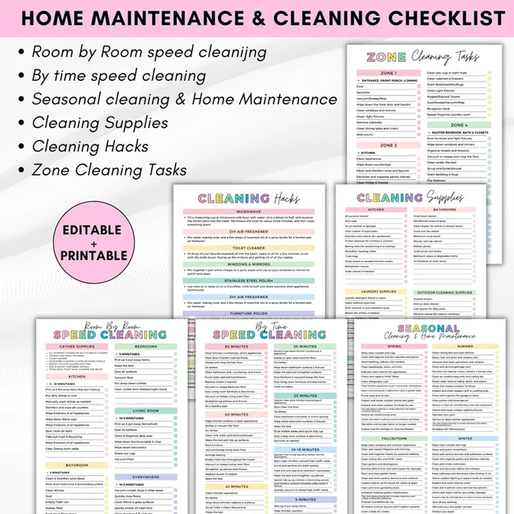 ADHD Cleaning Planner -  Daily Focus & Home Reset Notebook