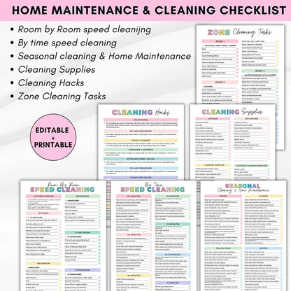 ADHD Cleaning Planner -  Daily Focus & Home Reset Notebook
