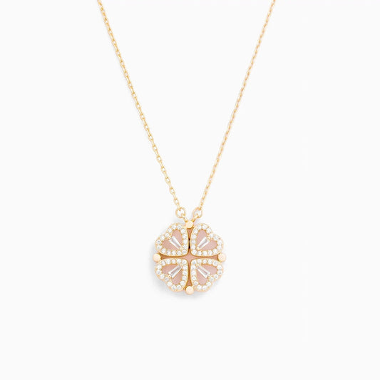 Eternal Love Bear & Clover Necklace