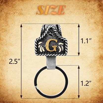 Personalized Western Initial Key Clip