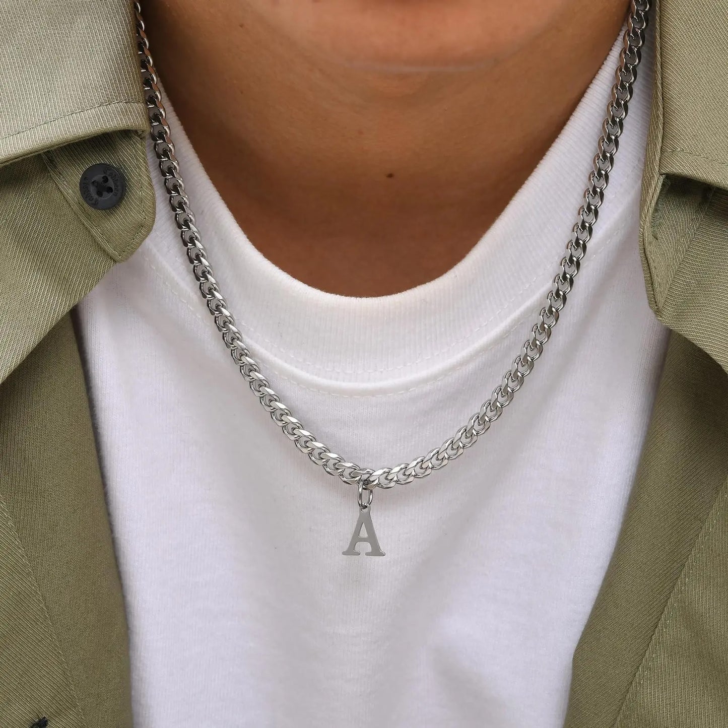 Initial Necklace for Him