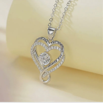 Engraved Heart Necklace for Wife
