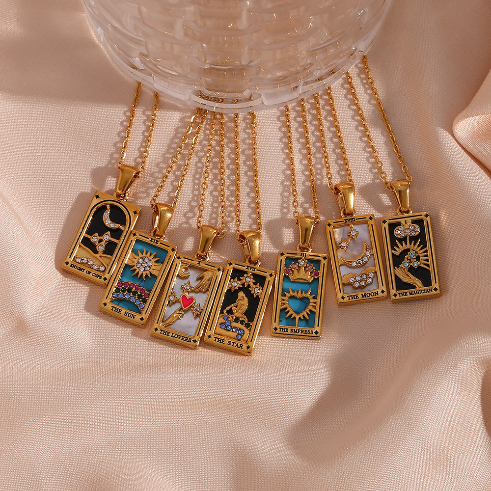 The World - Tarot Reading Card Necklace